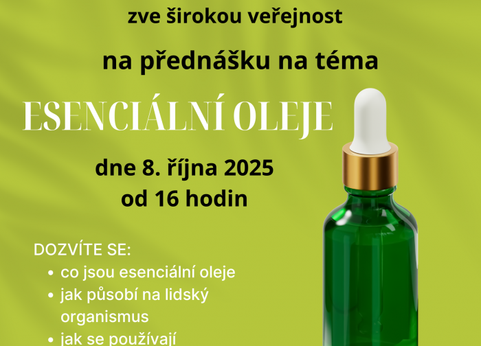 Přednáška na téma esenciální oleje